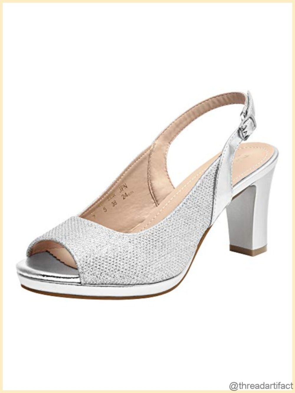 Women Slip-On Peep Toe Slingback Chunky Block Heel Pumps Dress Shoes
